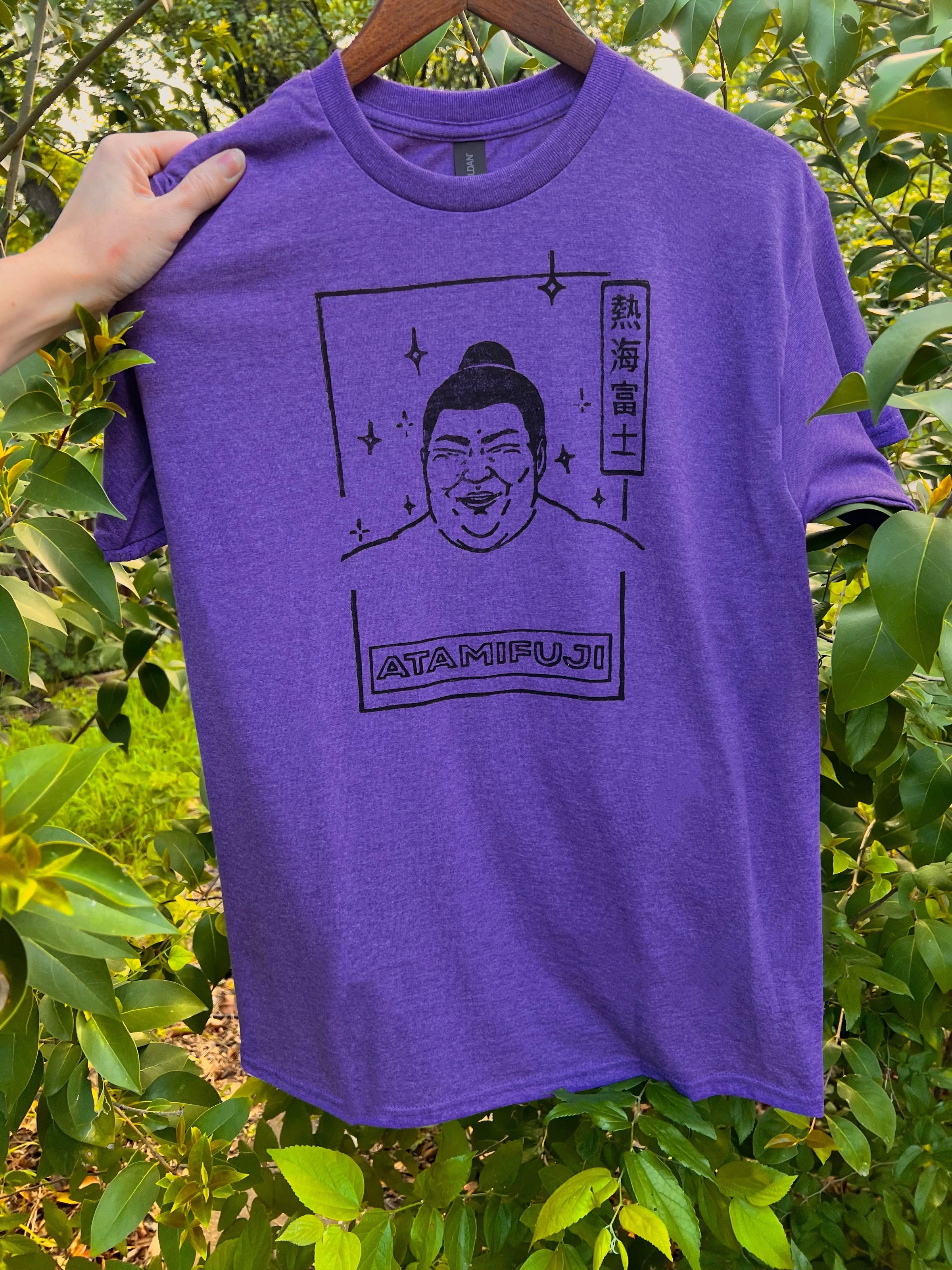 Atamifuji Shirt, woodblock printed | Tenzan Studio
