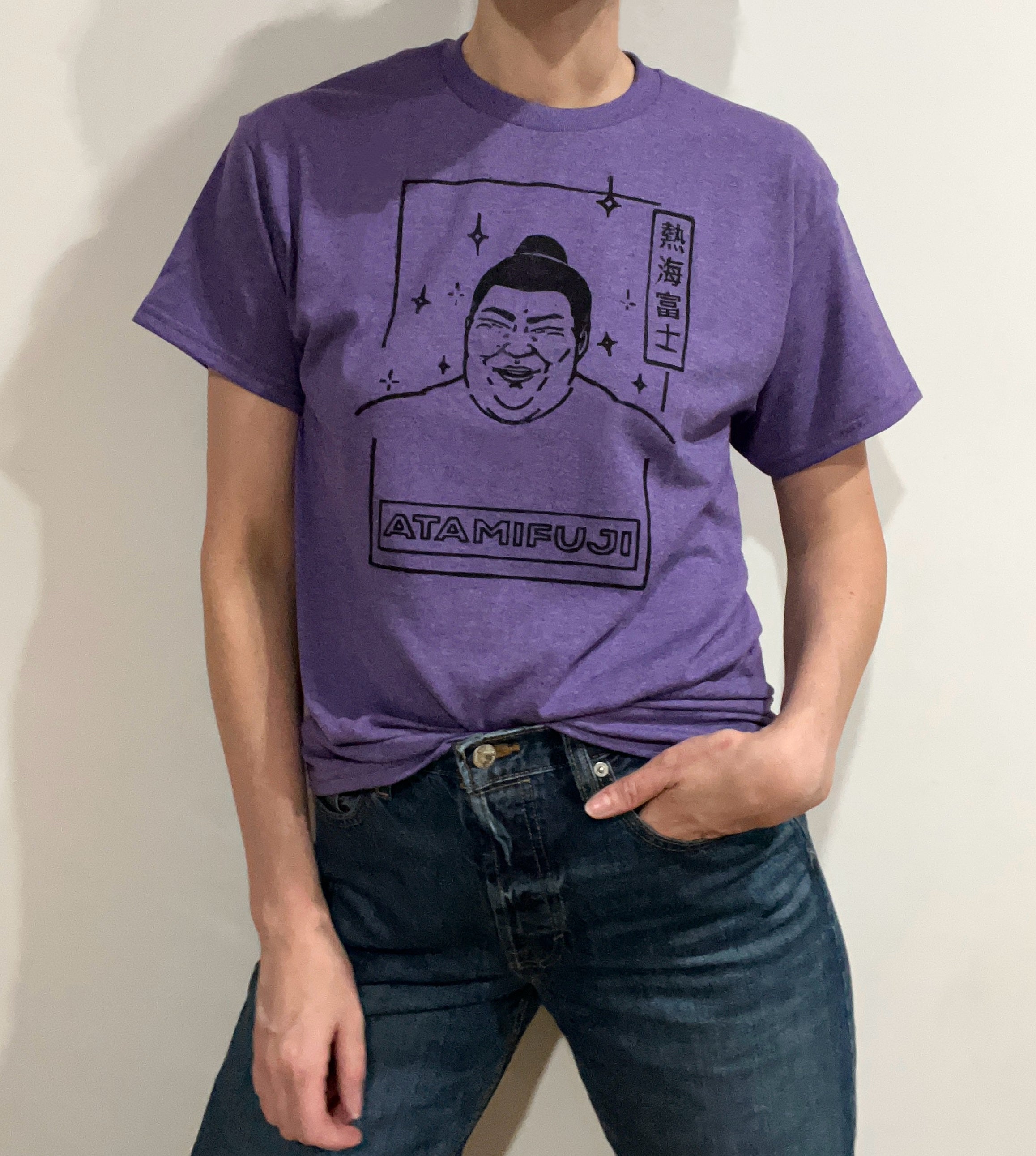 Atamifuji Shirt, woodblock printed | Tenzan Studio